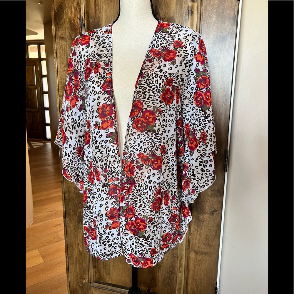 Leopard & Floral Kimono